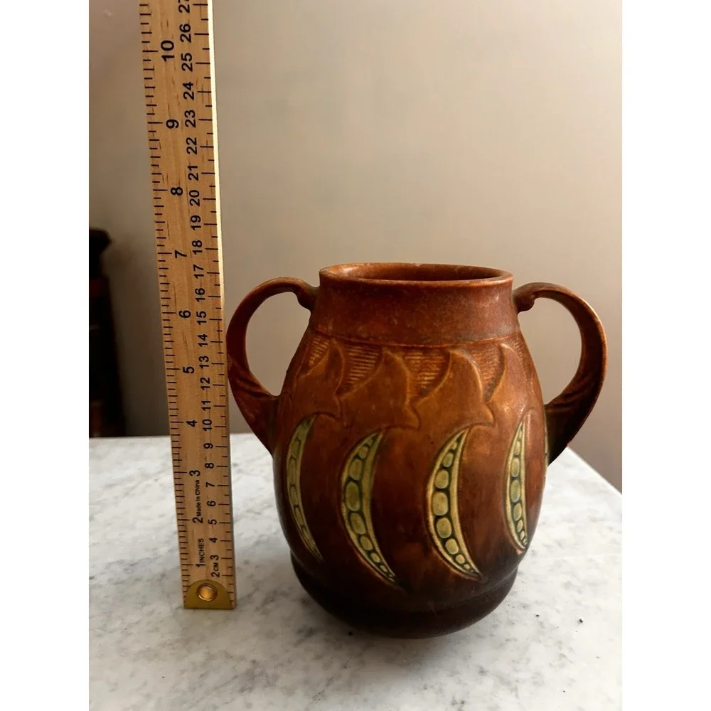 Roseville Falline Tan Vase SHAPE HARD TO FIND READ